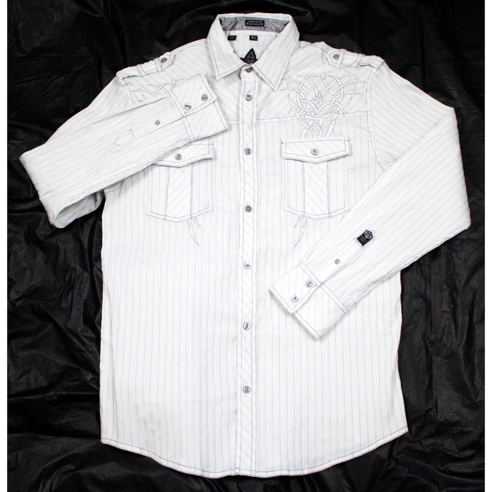 Roar Men's Long Sleeve Button Front Western Embroidered Shirt Size XL - Picture 1 of 8